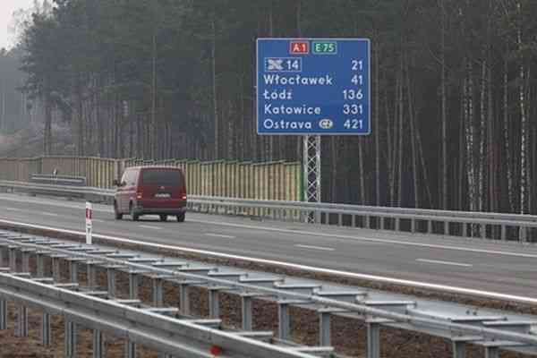 A1 Toruń - Stryków zostanie otwarta z opóźnieniem