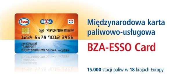 Międzynarodowa karta BZA-ESSO Card