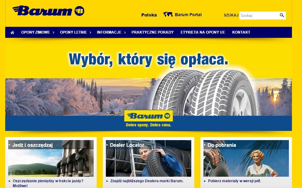 Nowa strona internetowa oponiarskiej marki Barum