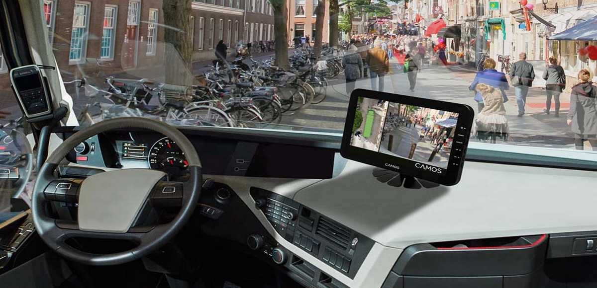 System ultranowoczesnych kamer przekazuje wyraźny obraz dla kierowcy ciężarówki 