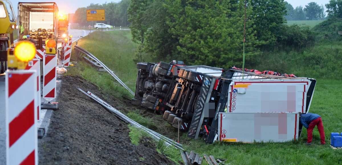 Wypadek z udziałem polskiej ciężarówki