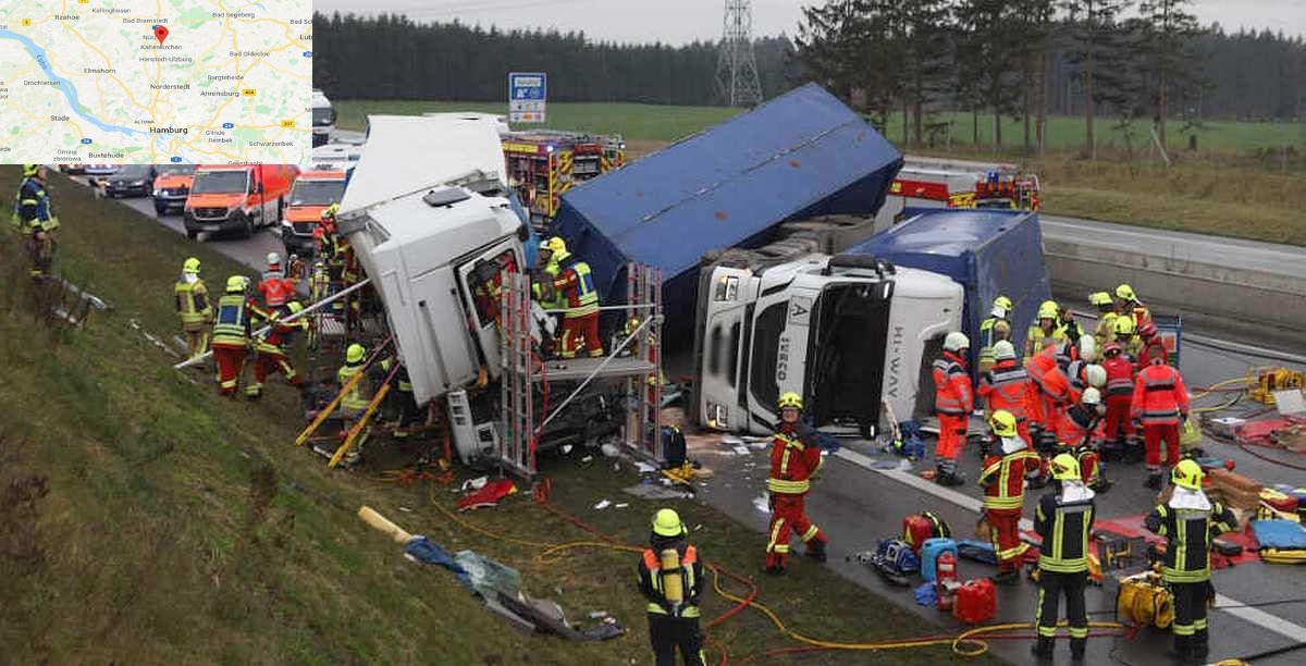 Wypadek polskiej ciężarówki