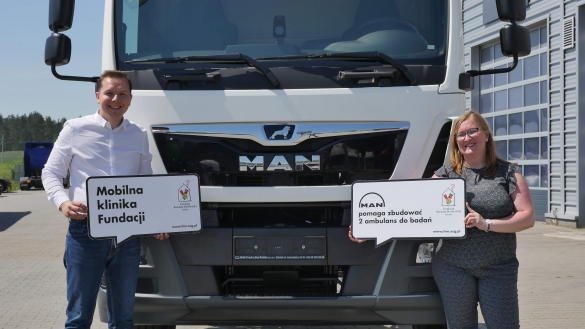 Ciężarówka MAN TGM jako ambulans dla Fundacji Ronalda McDonalda