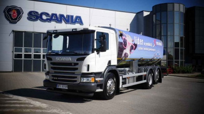 Scania P Euro 6 - zabudowa mleczarka