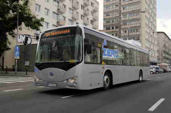 BYD dostarczy 10 autobusów elektrycznych dla Warszawy