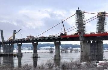 Budowa mostu przez Wisłę pod Kwidzynem